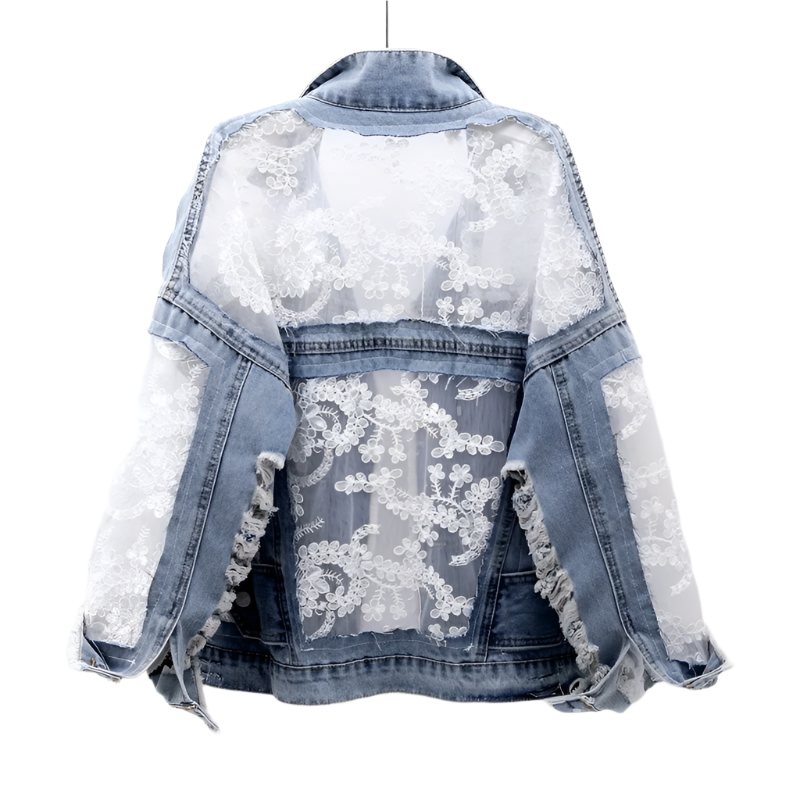Bianca – Stylish Floral Denim Jacket for women