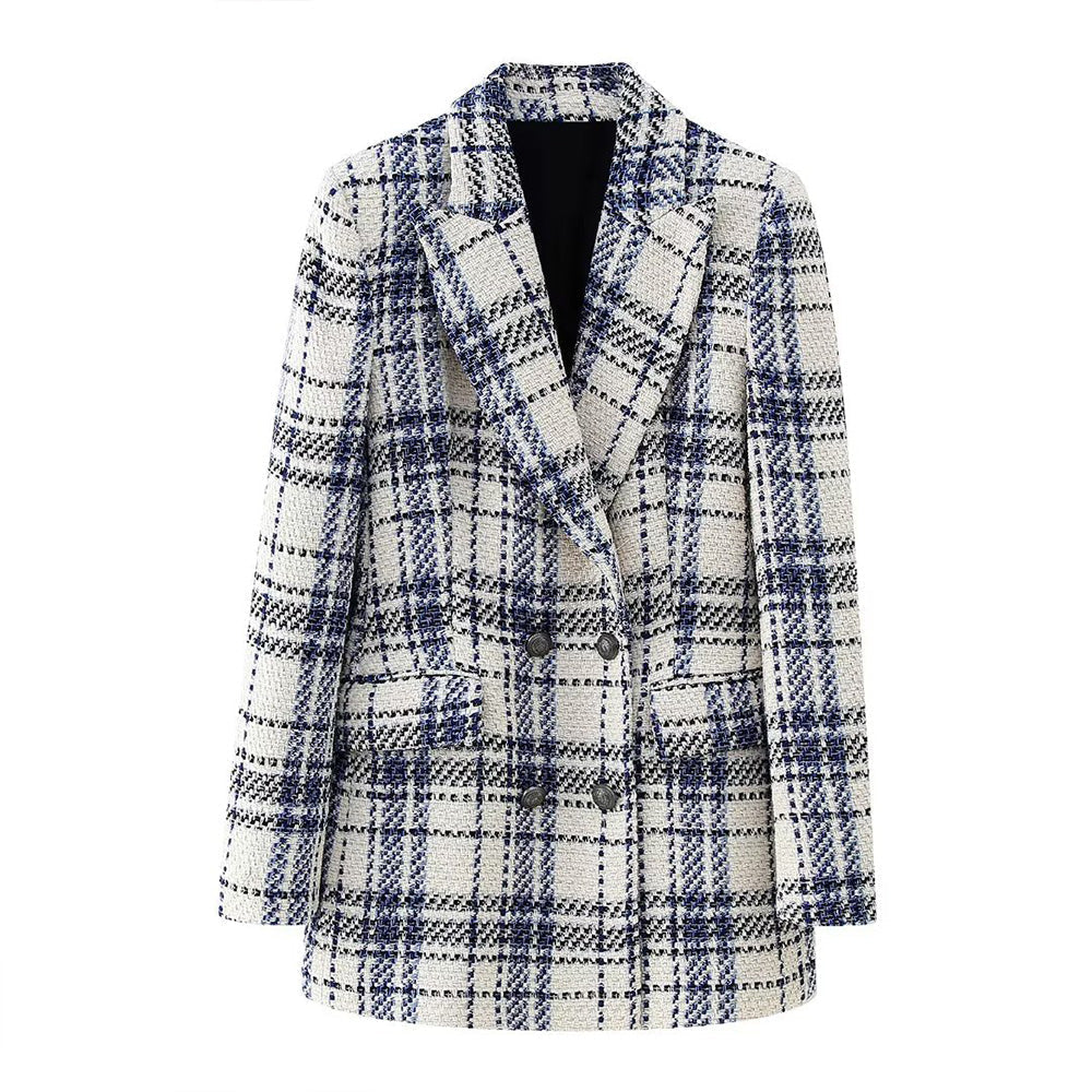 Alessia – Elegant Women’s Plaid Suit Jacket