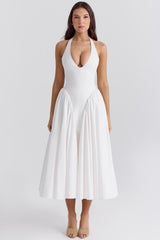 Sofia – Cotton-Rich Women’s Italian Halter Sundress