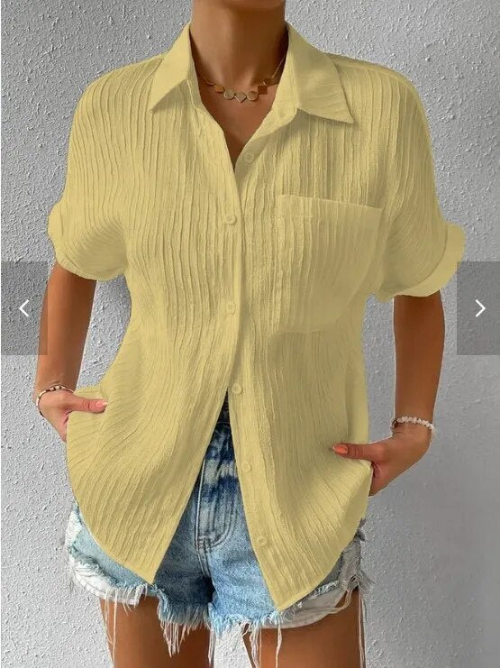 Valeria – Lightweight Pleated Women's Shirt