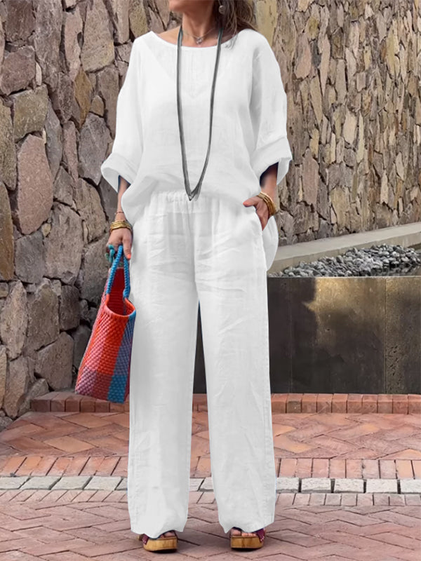 Sophia – Luxe Cotton and Linen Two-Piece Set