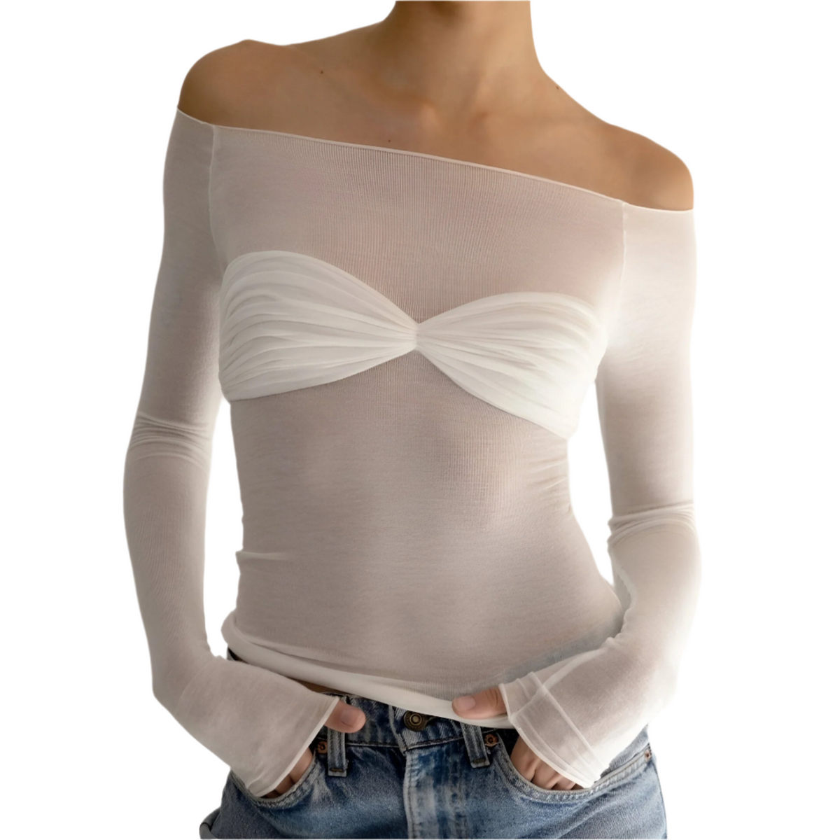 Clara – Chic Cut-Out Shoulder Top for Women