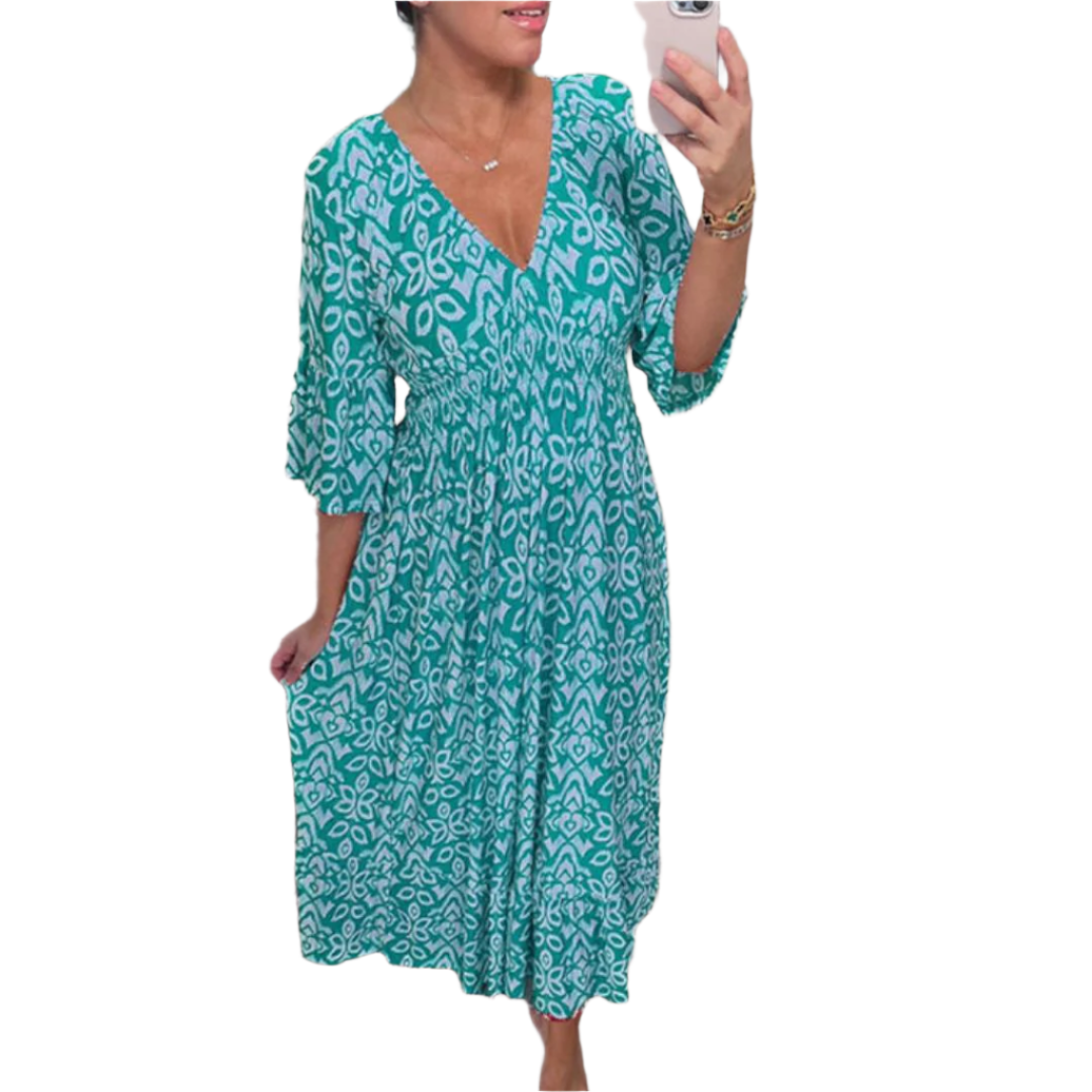 Bianca – Floral Elegance Women’s Maxi Dress