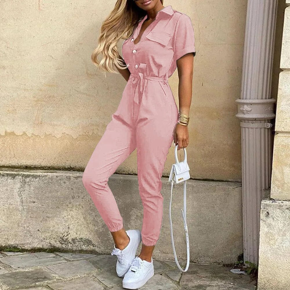 Sofia – Chic Cargo Jumpsuit for Women