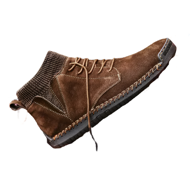 Luca – Velvet Lace-Up Boots for Men