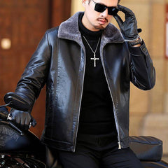 Gerald – Fashionable Men's Warm Leather Jacket