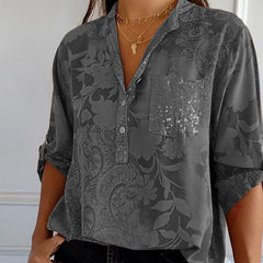 Isabella – Elegant V-Neck Blouse for Women