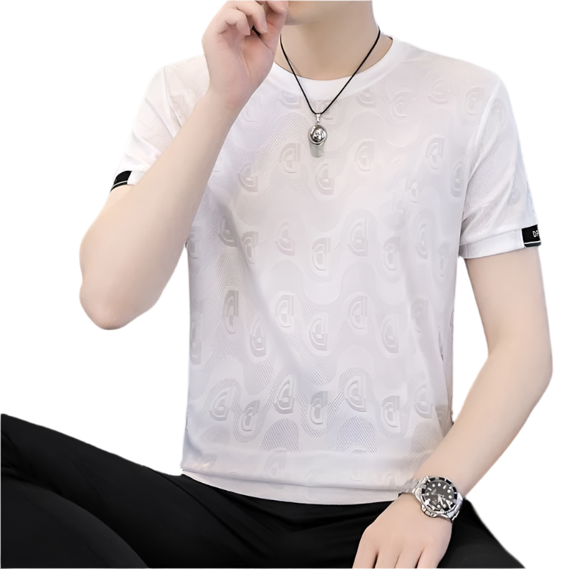 Alessio – Luxurious Silk Short Sleeve Top for Men