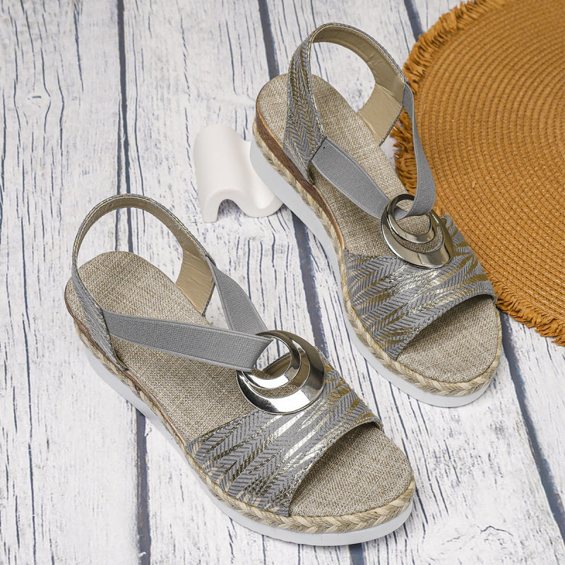 Isabella – Open-Toe Women's Wedge Sandals