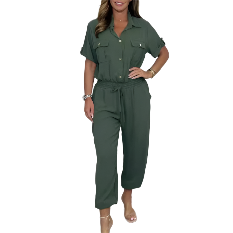 Marcella – Short-Sleeve Women’s Utility Jumpsuit