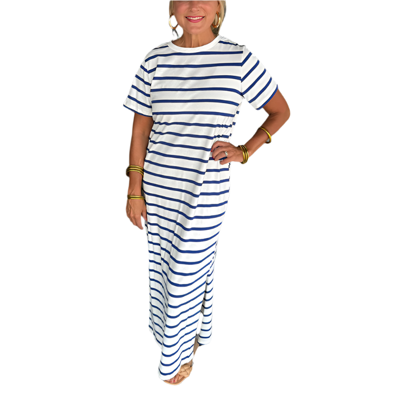 Maxine – Women's Striped Maxi Dress