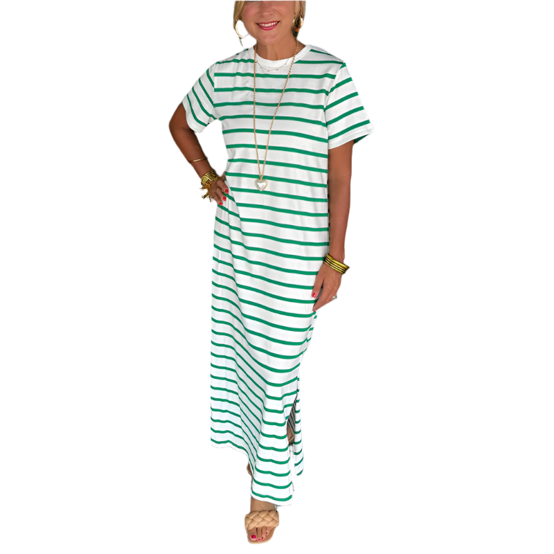 Maxine – Women's Striped Maxi Dress