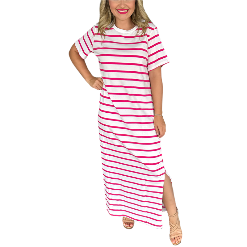 Maxine – Women's Striped Maxi Dress