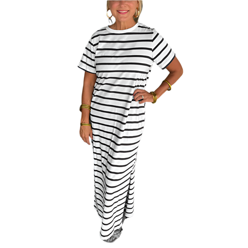 Maxine – Women's Striped Maxi Dress