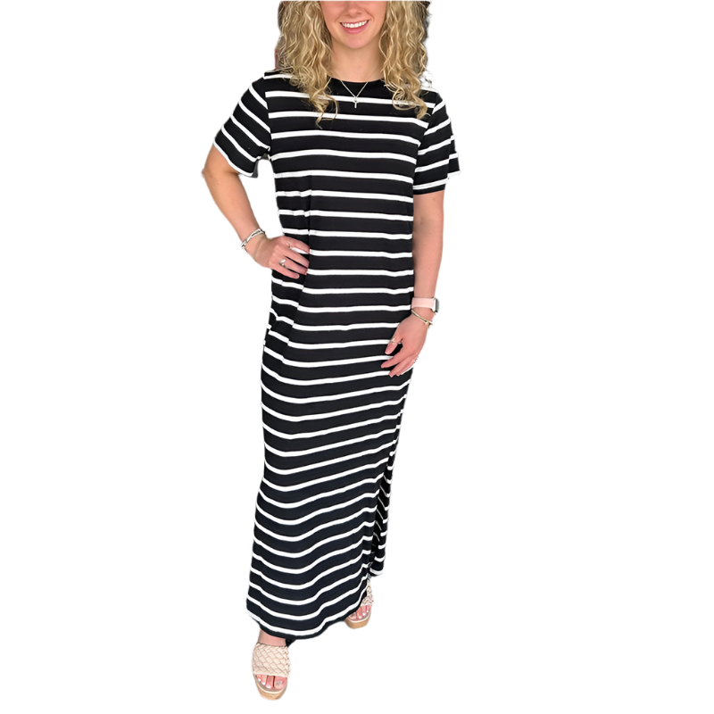 Maxine – Women's Striped Maxi Dress