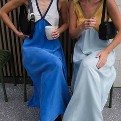 Elena – Elegant V-Neck Sleeveless Dress for Women