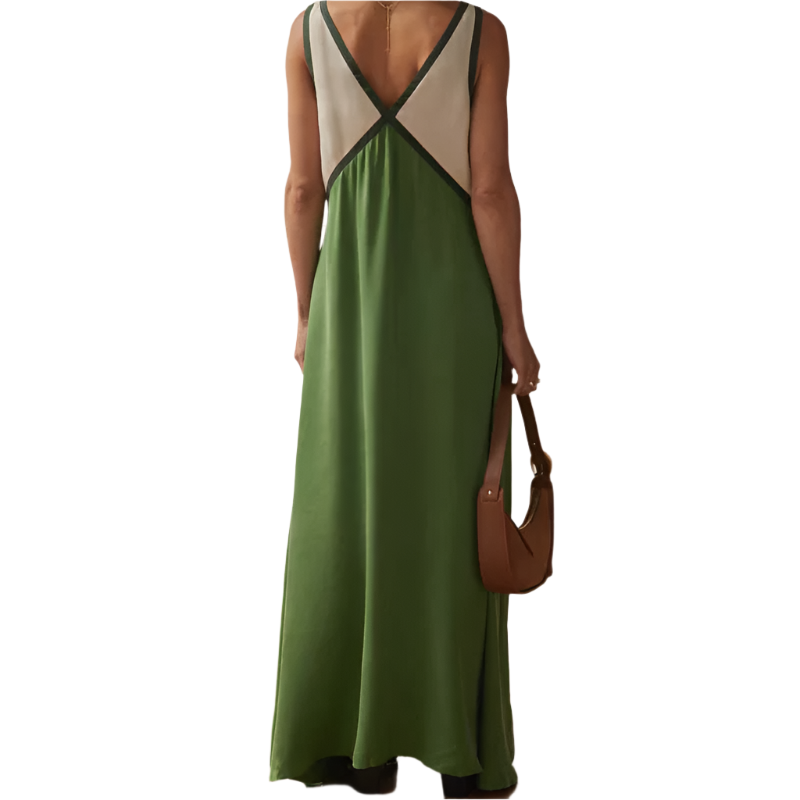 Elena – Elegant V-Neck Sleeveless Dress for Women