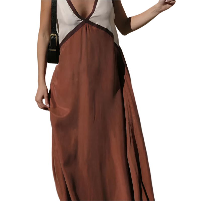 Elena – Elegant V-Neck Sleeveless Dress for Women
