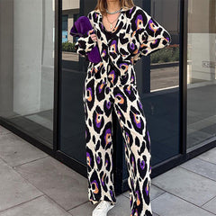 Cherry – Elegant Wide Leg Winter Pants Set