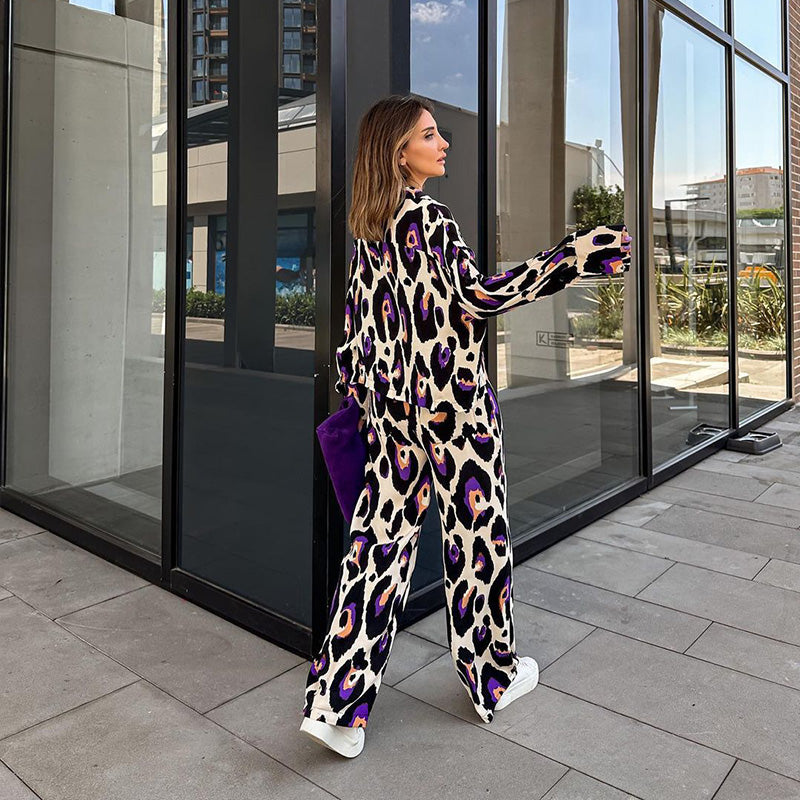 Cherry – Elegant Wide Leg Winter Pants Set