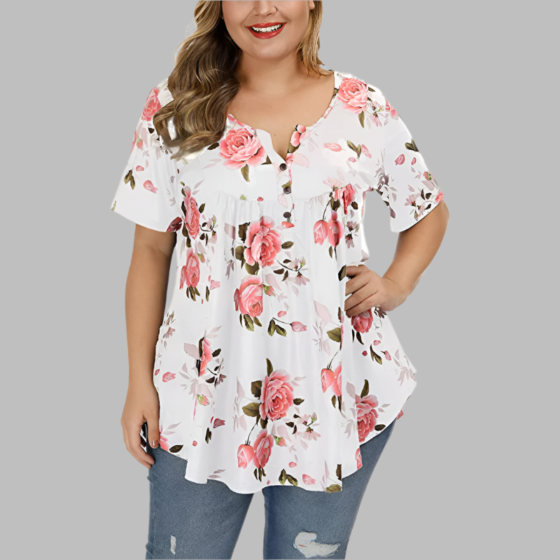 Monic – Graceful Plus-Size Women’s Blouse