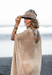Elena – Handcrafted Cotton Beach Poncho for Women