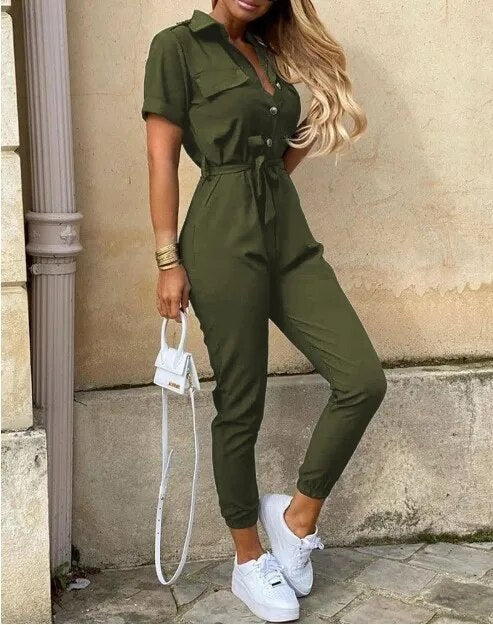 Sofia – Chic Cargo Jumpsuit for Women